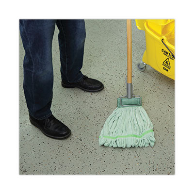 Microfiber Looped-End Wet Mop Heads, Medium, Green, 12/Carton OrdermeInc OrdermeInc