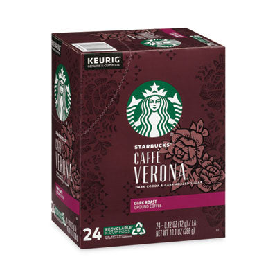 STARBUCKS COFFEE COMPANY Caffe Verona Coffee K-Cups Pack, 24/Box