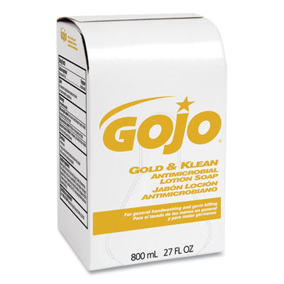GO-JO INDUSTRIES Gold and Klean Lotion Soap Bag-in-Box Dispenser Refill, Floral Balsam, 800 mL - OrdermeInc