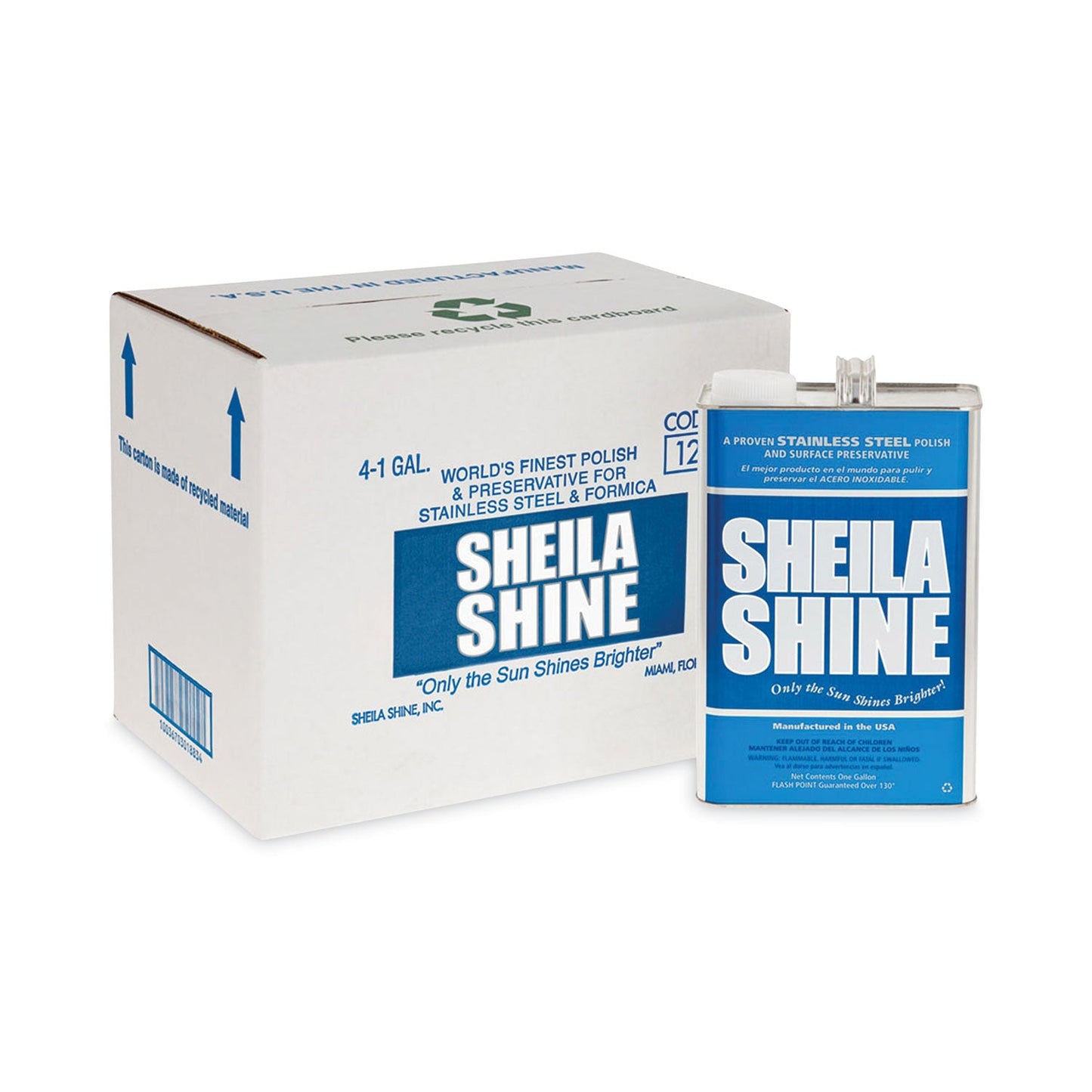 Stainless Steel Cleaner and Polish, 1 gal Can, 4/Carton - OrderMe