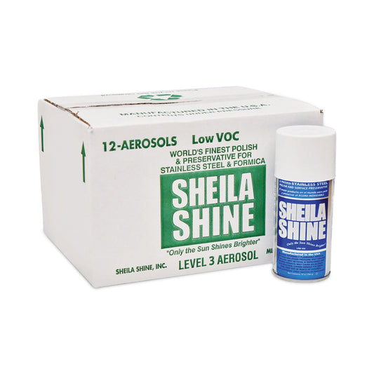 Low VOC Stainless Steel Cleaner and Polish, 10 oz Spray Can, 12/Carton - OrderMe