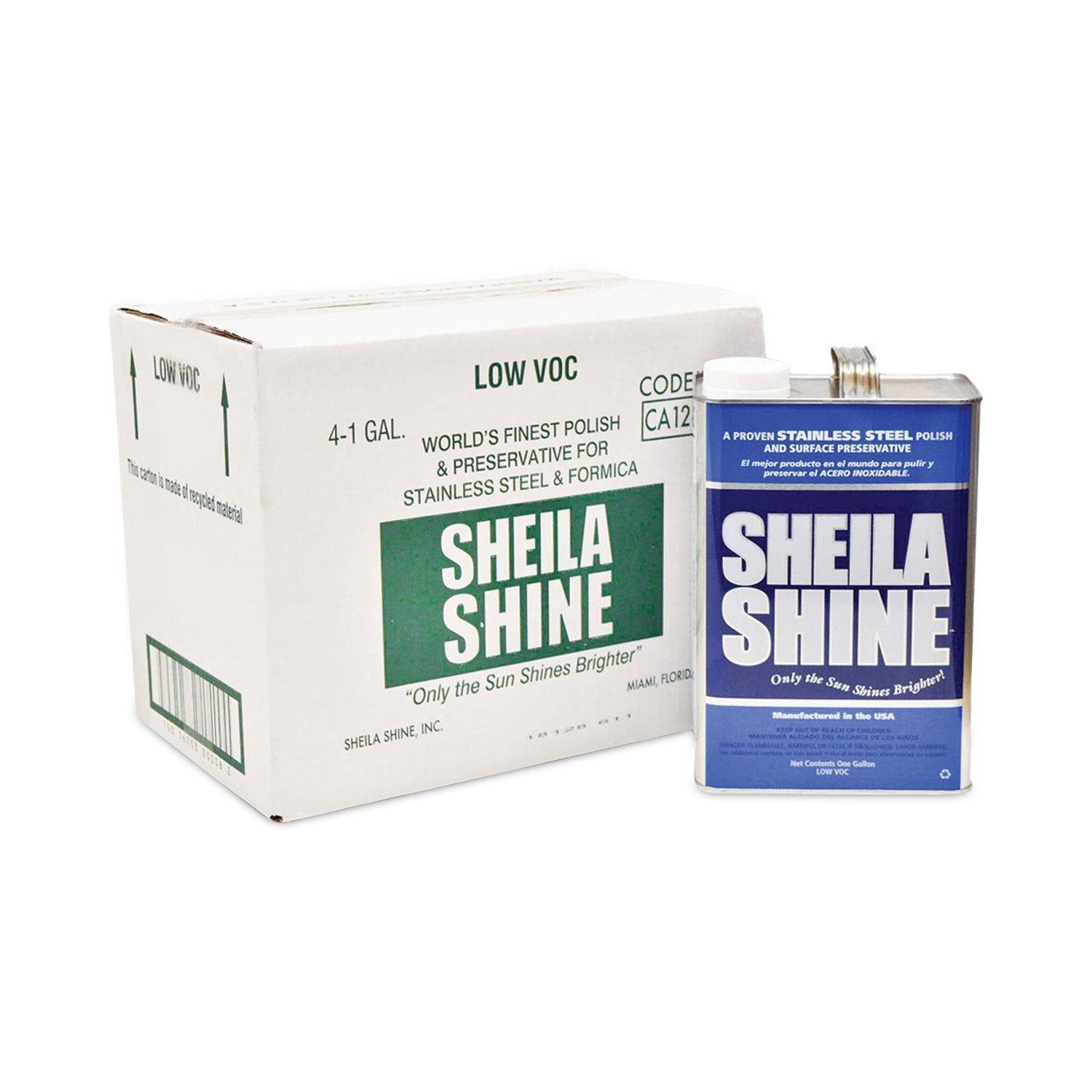 Low VOC Stainless Steel Cleaner and Polish, 1 gal Can, 4/Carton - OrderMe