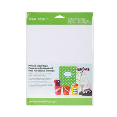 Explore Printable Sticker Paper, 8.5 x 11, White, 10/Pack OrdermeInc OrdermeInc