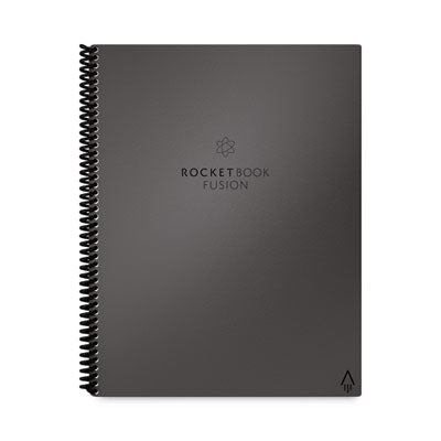 Fusion Smart Notebook, Seven Assorted Page Formats, Gray Cover, (21) 11 x 8.5 Sheets - OrdermeInc