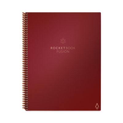 Fusion Smart Notebook, Seven Assorted Page Formats, Scarlet Sky Cover, (21) 11 x 8.5 Sheets - OrdermeInc