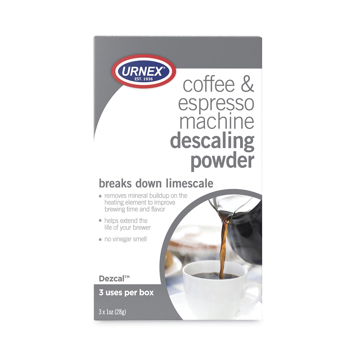 Coffee and Espresso Machine Descaling Powder, 1 oz Packets, 3/Box - OrderMe
