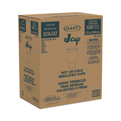 Foam Drink Cups, 32 oz, Tapered Bottom, White, 25/Bag, 20 Bags/Carton OrdermeInc OrdermeInc