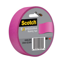 Scotch® Expressions Masking Tape, 3" Core, 0.94" x 20 yds, Fuchsia - OrdermeInc
