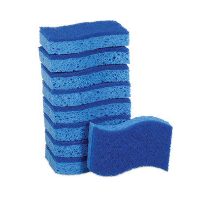 Non-Scratch Multi-Purpose Scrub Sponge, 4.4 x 2.6, 0.8" Thick, Blue, 9/Pack OrdermeInc OrdermeInc
