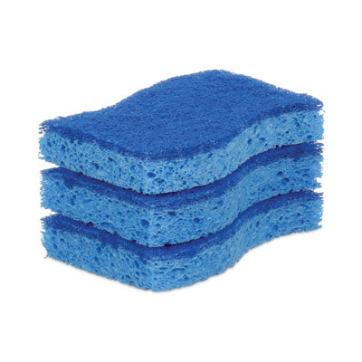 Scotch-Brite® Non-Scratch Multi-Purpose Scrub Sponge, 4.4 x 2.6, 0.8" Thick, Blue, 3/Pack - OrdermeInc