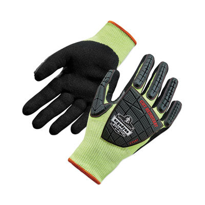 ProFlex 7141 ANSI A4 DIR Nitrile-Coated CR Gloves, Lime, Small, 72 Pairs/Pack - OrdermeInc