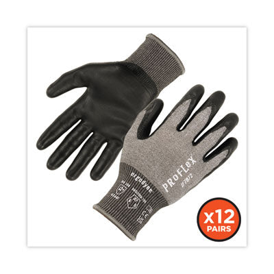 ProFlex 7072 ANSI A7 Nitrile-Coated CR Gloves, Gray, Medium, 12 Pairs/Pack - OrdermeInc