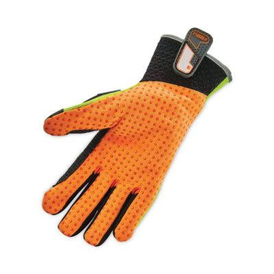 ProFlex 925F(x) Standard Dorsal Impact-Reducing Gloves, Black/Lime, Small, Pair - OrdermeInc