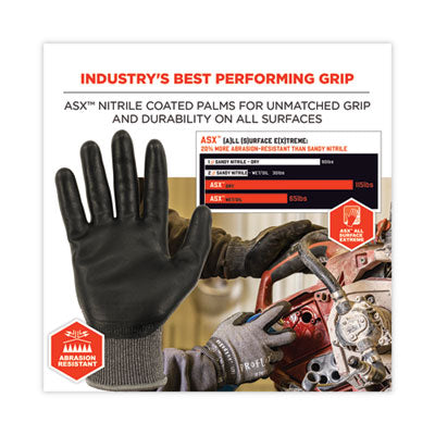 ProFlex 7072 ANSI A7 Nitrile-Coated CR Gloves, Gray, Medium, 12 Pairs/Pack - OrdermeInc