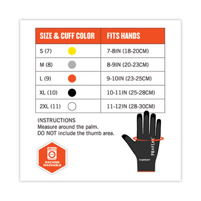 ProFlex 7001 Nitrile-Coated Gloves, Black, Large, 144 Pairs/Pack - OrdermeInc