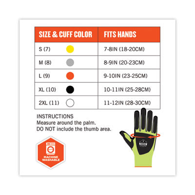 ProFlex 7141 ANSI A4 DIR Nitrile-Coated CR Gloves, Lime, 2X-Large, Pair - OrdermeInc