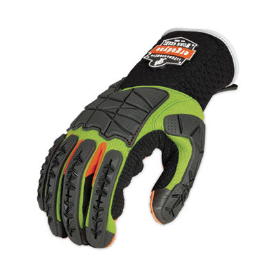 ProFlex 925F(x) Standard Dorsal Impact-Reducing Gloves, Black/Lime, X-Large, Pair - OrdermeInc