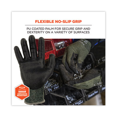 ProFlex 7070 ANSI A7 Nitrile Coated CR Gloves, Green, X-Large, Pair - OrdermeInc