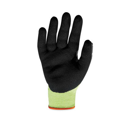 ProFlex 7141 ANSI A4 DIR Nitrile-Coated CR Gloves, Lime, Medium, 72 Pairs/Pack - OrdermeInc