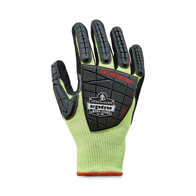 ProFlex 7141 ANSI A4 DIR Nitrile-Coated CR Gloves, Lime, Large, Pair - OrdermeInc