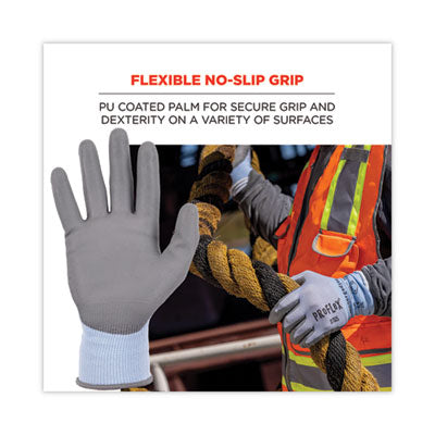 ProFlex 7025 ANSI A2 PU Coated CR Gloves, Blue, X-Large, 12 Pairs/Pack - OrdermeInc