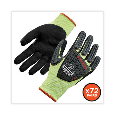 ProFlex 7141 ANSI A4 DIR Nitrile-Coated CR Gloves, Lime, Large, 72 Pairs/Pack - OrdermeInc