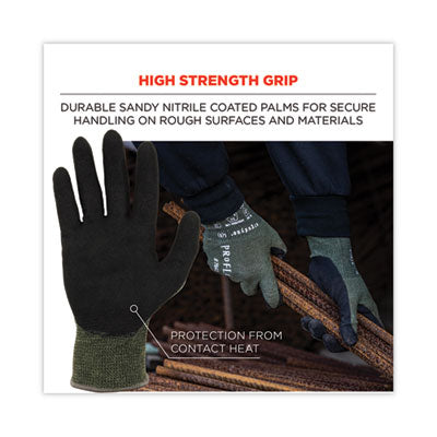 ProFlex 7042 ANSI A4 Nitrile-Coated CR Gloves, Green, 2X-Large, Pair - OrdermeInc