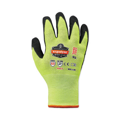 ProFlex 7021 Hi-Vis Nitrile-Coated CR Gloves, Lime, Large, Pair - OrdermeInc