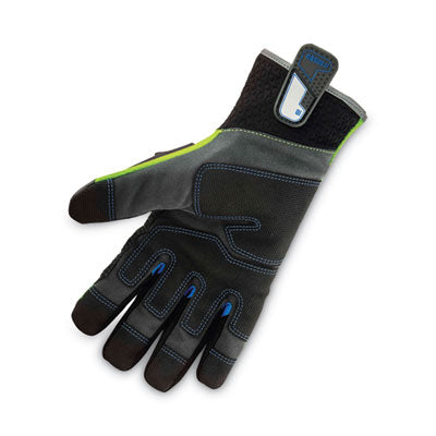 ProFlex 925WP Performance Dorsal Impact-Reducing Thermal Waterprf Gloves, Black/Lime, Small, Pair - OrdermeInc
