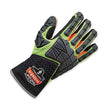 ProFlex 925F(x) Standard Dorsal Impact-Reducing Gloves, Black/Lime, Large, Pair - OrdermeInc