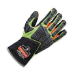 ProFlex 925F(x) Standard Dorsal Impact-Reducing Gloves, Black/Lime, X-Large, Pair - OrdermeInc