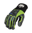 ProFlex 925WP Performance Dorsal Impact-Reducing Thermal Waterprf Gloves, Black/Lime, Small, Pair - OrdermeInc