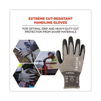 ProFlex 7072 ANSI A7 Nitrile-Coated CR Gloves, Gray, X-Large, 12/Pairs/Pack - OrdermeInc