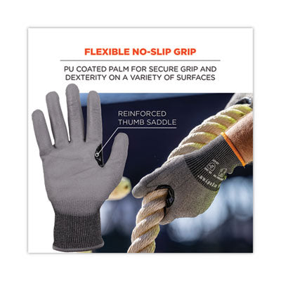 ProFlex 7071 ANSI A7 PU Coated CR Gloves, Gray, Large, Pair - OrdermeInc