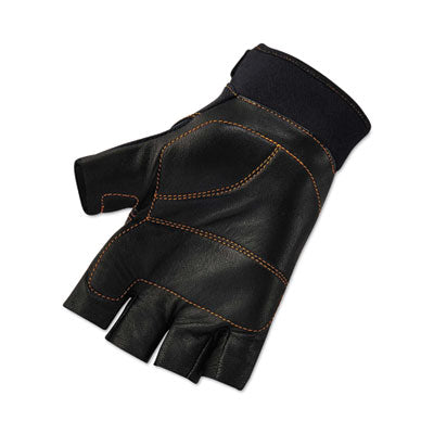 ProFlex 901 Half-Finger Leather Impact Gloves, Black, Large, Pair - OrdermeInc