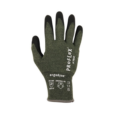 ProFlex 7042 ANSI A4 Nitrile-Coated CR Gloves, Green, 2X-Large, Pair - OrdermeInc