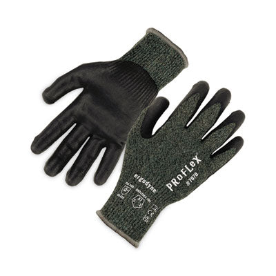 ProFlex 7070 ANSI A7 Nitrile Coated CR Gloves, Green, X-Large, Pair - OrdermeInc