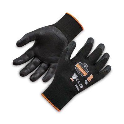 ProFlex 7001 Nitrile-Coated Gloves, Black, Large, 144 Pairs/Pack - OrdermeInc