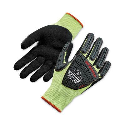 ProFlex 7141 ANSI A4 DIR Nitrile-Coated CR Gloves, Lime, Large, Pair - OrdermeInc