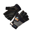 ProFlex 901 Half-Finger Leather Impact Gloves, Black, Large, Pair - OrdermeInc
