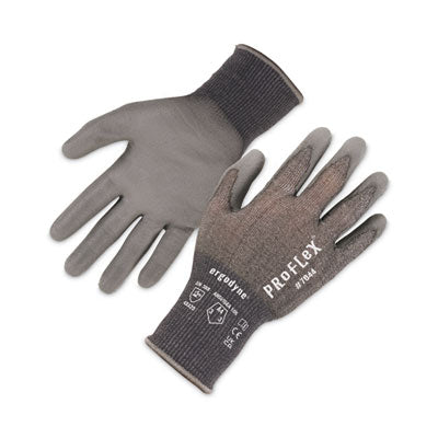 ProFlex 7044 ANSI A4 PU Coated CR Gloves, Gray, Large, 12 Pairs/Pack - OrdermeInc