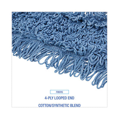 Dust Mop Head, Cotton/Synthetic Blend, 48" x 5", Blue OrdermeInc OrdermeInc