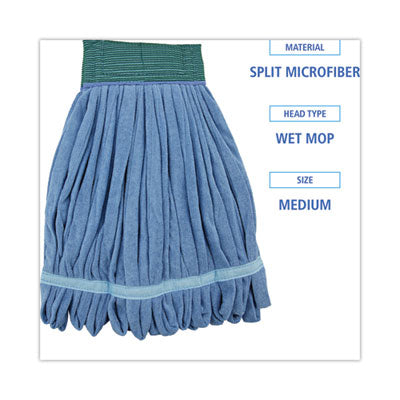 Microfiber Looped-End Wet Mop Head, Medium, Blue OrdermeInc OrdermeInc