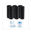 Low-Density Waste Can Liners, 16 gal, 1 mil, 24 x 32, Black, 10 Bags/Roll, 15 Rolls/Carton OrdermeInc OrdermeInc