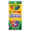 Crayola® Erasable Color Pencil Set, 3.3 mm, 2B, Assorted Lead and Barrel Colors, 24/Pack - OrdermeInc