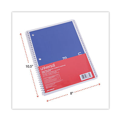 Wirebound Notebook, 1-Subject, Quadrille Rule (4 sq/in), Assorted Cover Colors, (70) 10.5 x 8 Sheets, 4/Pack OrdermeInc OrdermeInc