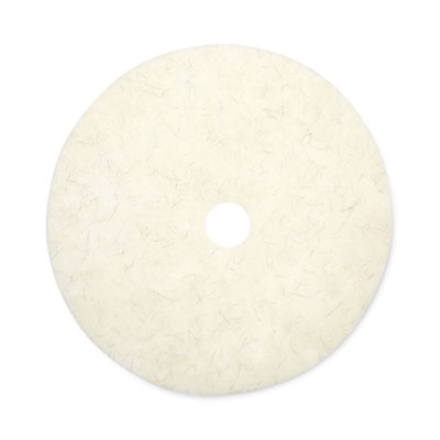 Natural Burnishing Floor Pads, 27" Diameter, White, 5/Carton OrdermeInc OrdermeInc