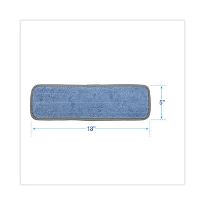 Boardwalk® Microfiber Mop Head, Blue, 18 x 5, Split Microfiber, Hook and Loop Back, Dozen OrdermeInc OrdermeInc