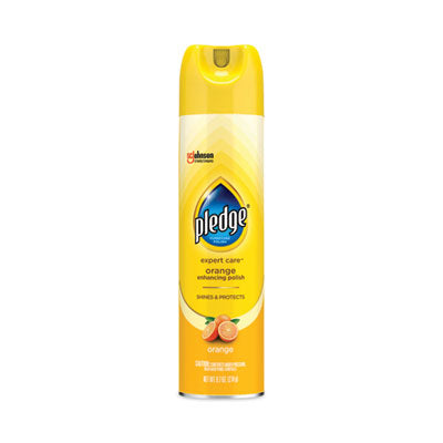 Pledge® Furniture Polish, Orange Clean Scent, 9.7 oz Aerosol Spray - OrdermeInc