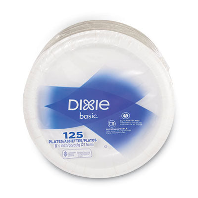 Dixie® Paper Dinnerware, Plates, White, 8.5" dia, 125/Pack OrdermeInc OrdermeInc